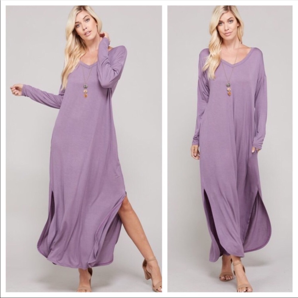 V-Neck maxi dress